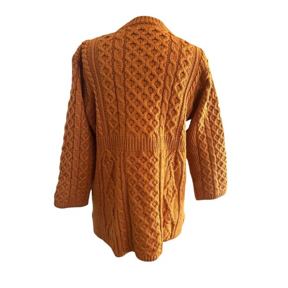 Kilronan Knitwear 100% Merino Wool Cable Knit Cardigan | | | Size Large - Picture 4 of 9